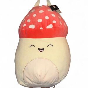 Hot Topic Bioworld Squishmallow Malcolm Mushroom Soft Plush Backpack NWT! 🍄